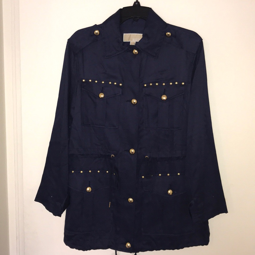 Michael Kors”XS”Anorak Jacket in blue/gold.Chic💕